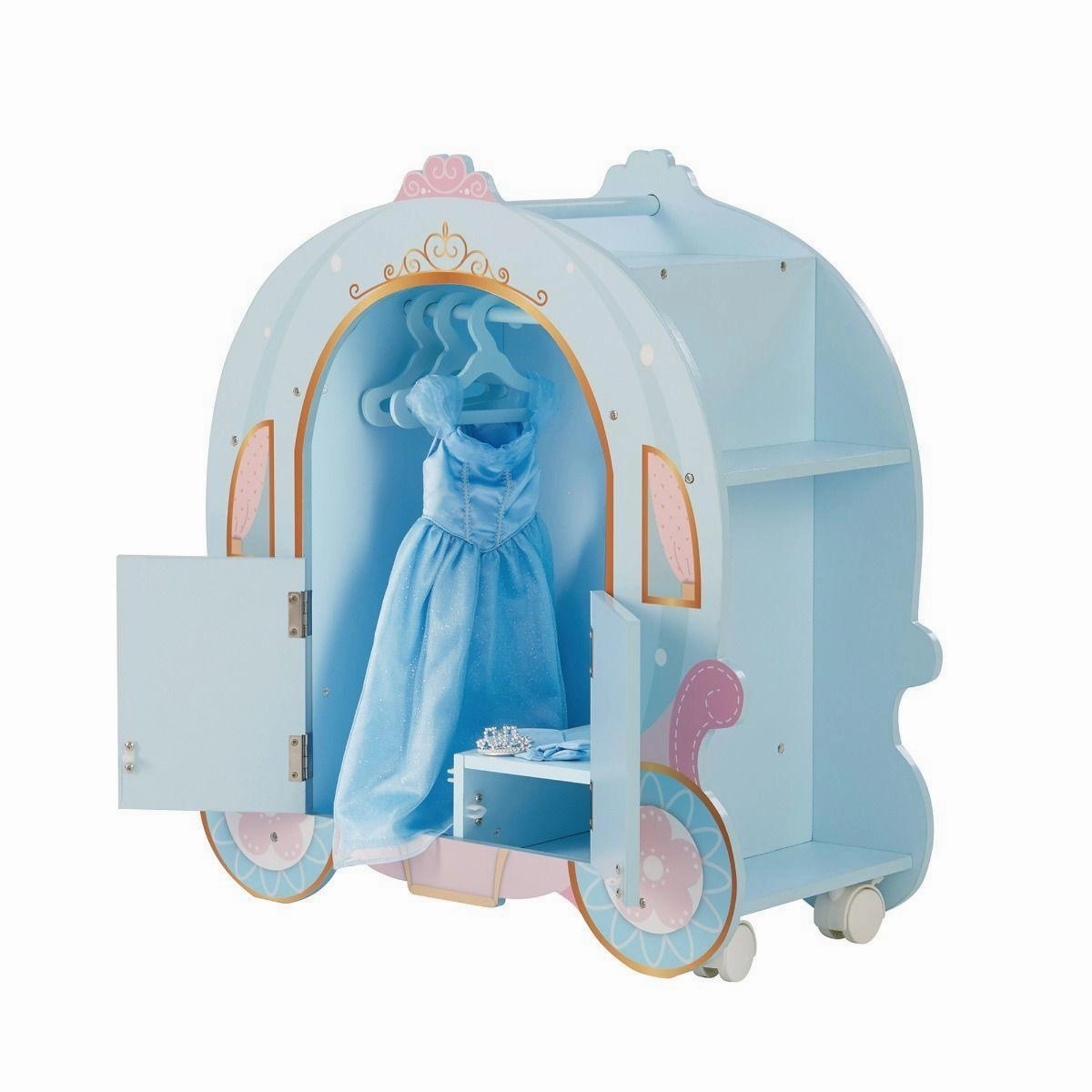 Famous Scientist Teamson USA TD-12948A Princess Pumpkin Carriage with Closet and Dress