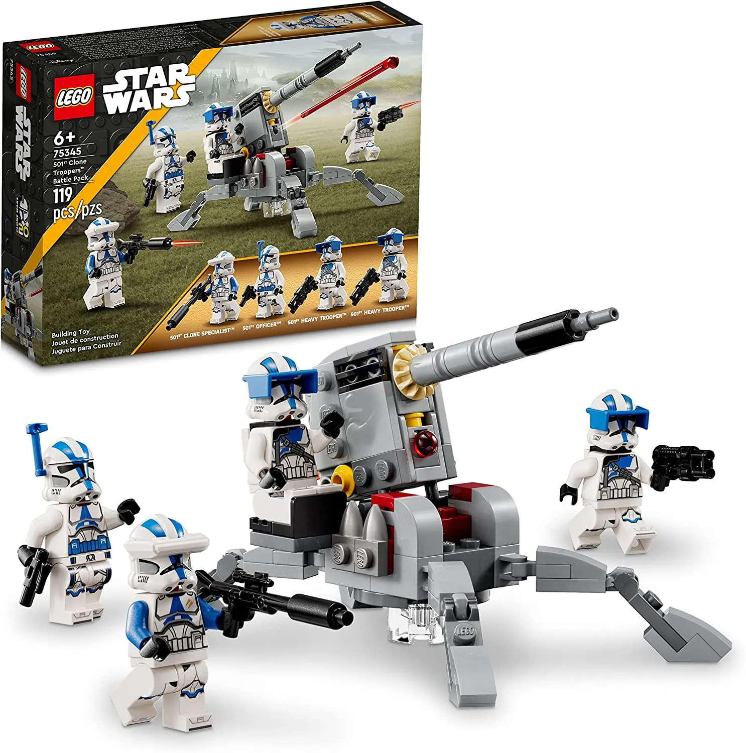 Lego 75345 - Star Wars 501st Clone Troopers Battle Pack Nursery Decor Luxury Gift