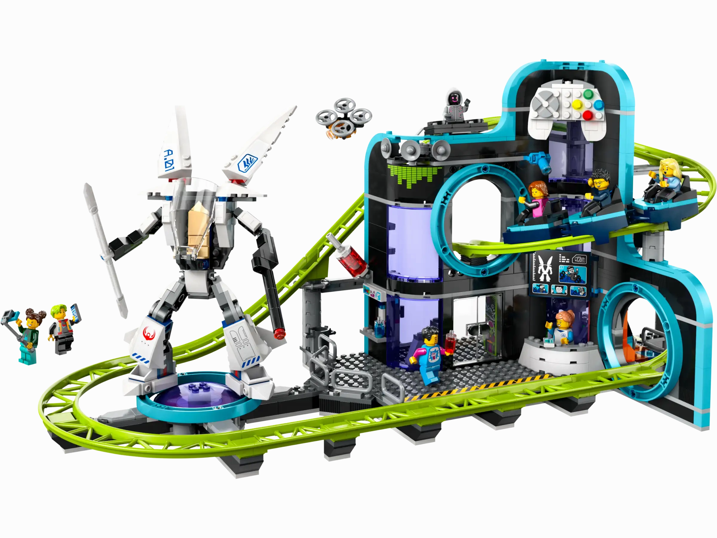 LEGO 60421 City Robot World Roller-Coaster Park Hand Sculpted