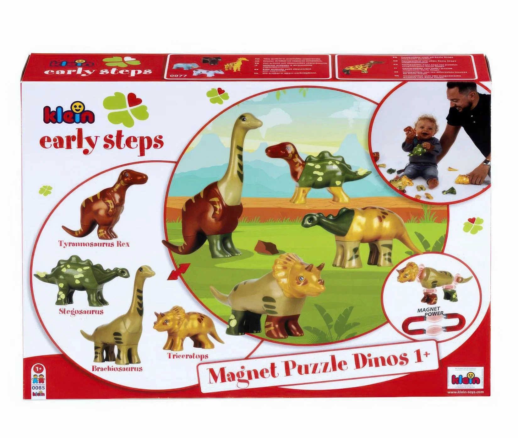 Theo Klein Early Steps - Magnet-Dino-Puzzle 4 Dinos Monster Ornaments