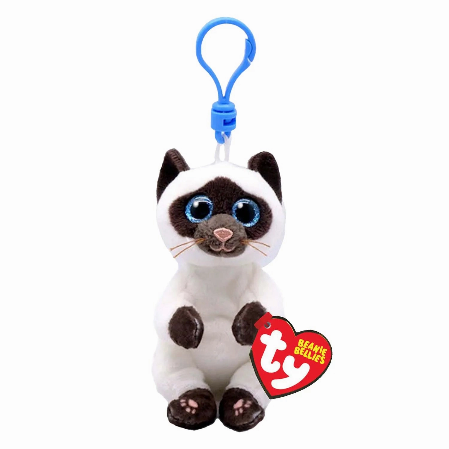 Action Toy Stylized Art Ty Beanie Babies Bellies Clip Miso Siamese 10cm