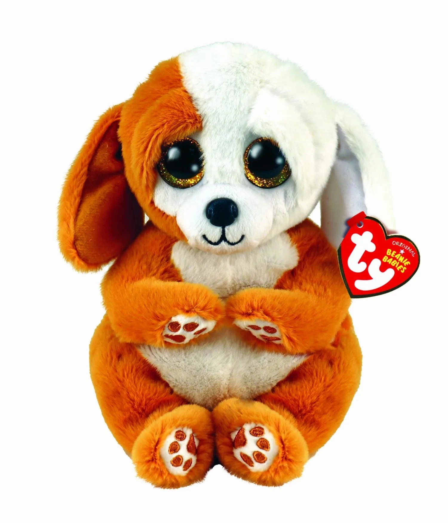 Secondary Market Ty Beanie Babies Ruggles Brown And White Dog Plush 15cm