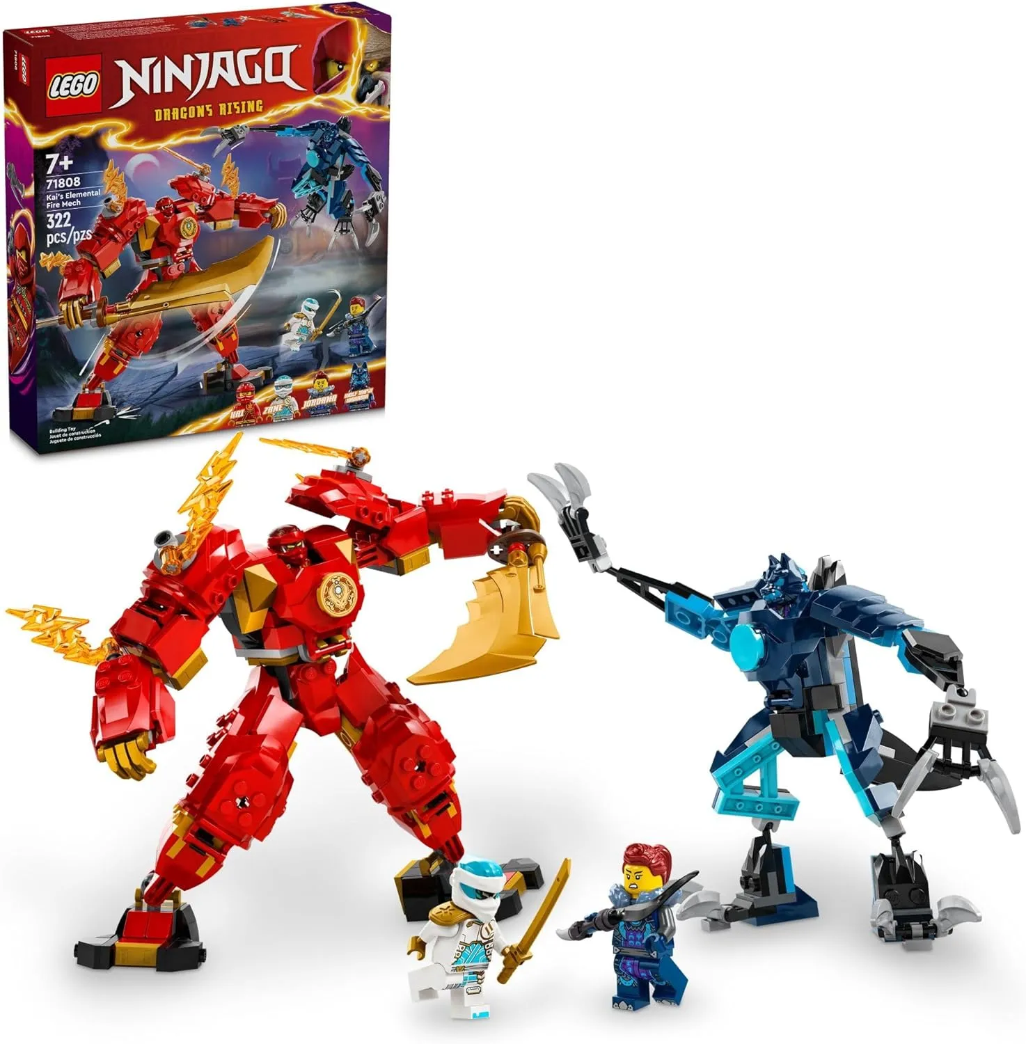 Ghoulish Masks Creepy Lights Lego 71808 - Ninjago Kai's Elemental Fire Mech