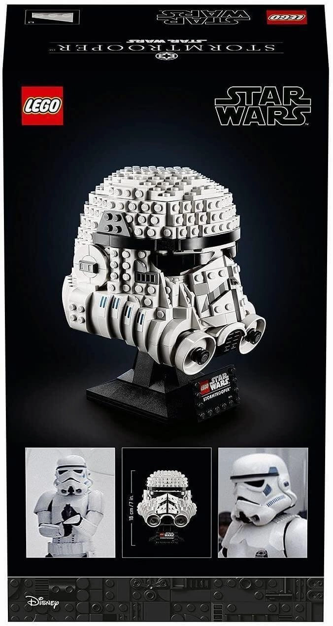 LEGO STAR WARS 75276 Star Wars Stormtrooper Helmet Display Building Set Silver Coated