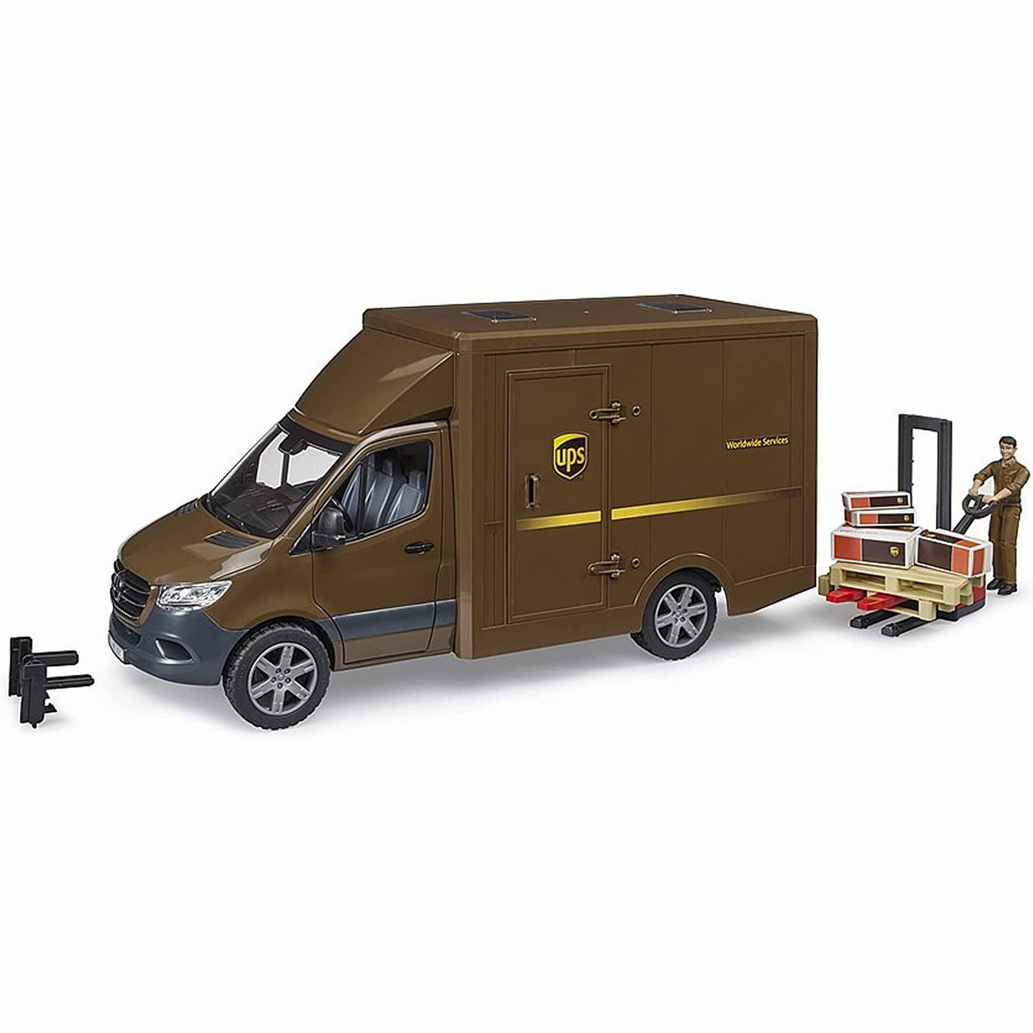 UPS MB Sprinter Truck w/Driver & Accesories Mystical Decorations