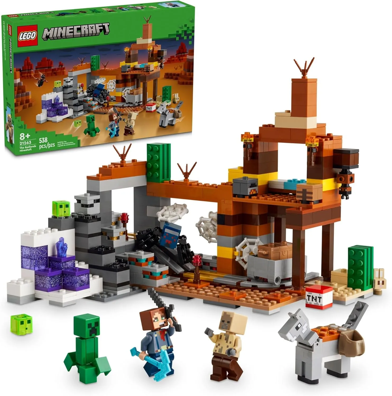Monster Decor Spooky Crafts Lego 21263 - Minecraft The Badlands Mineshaft