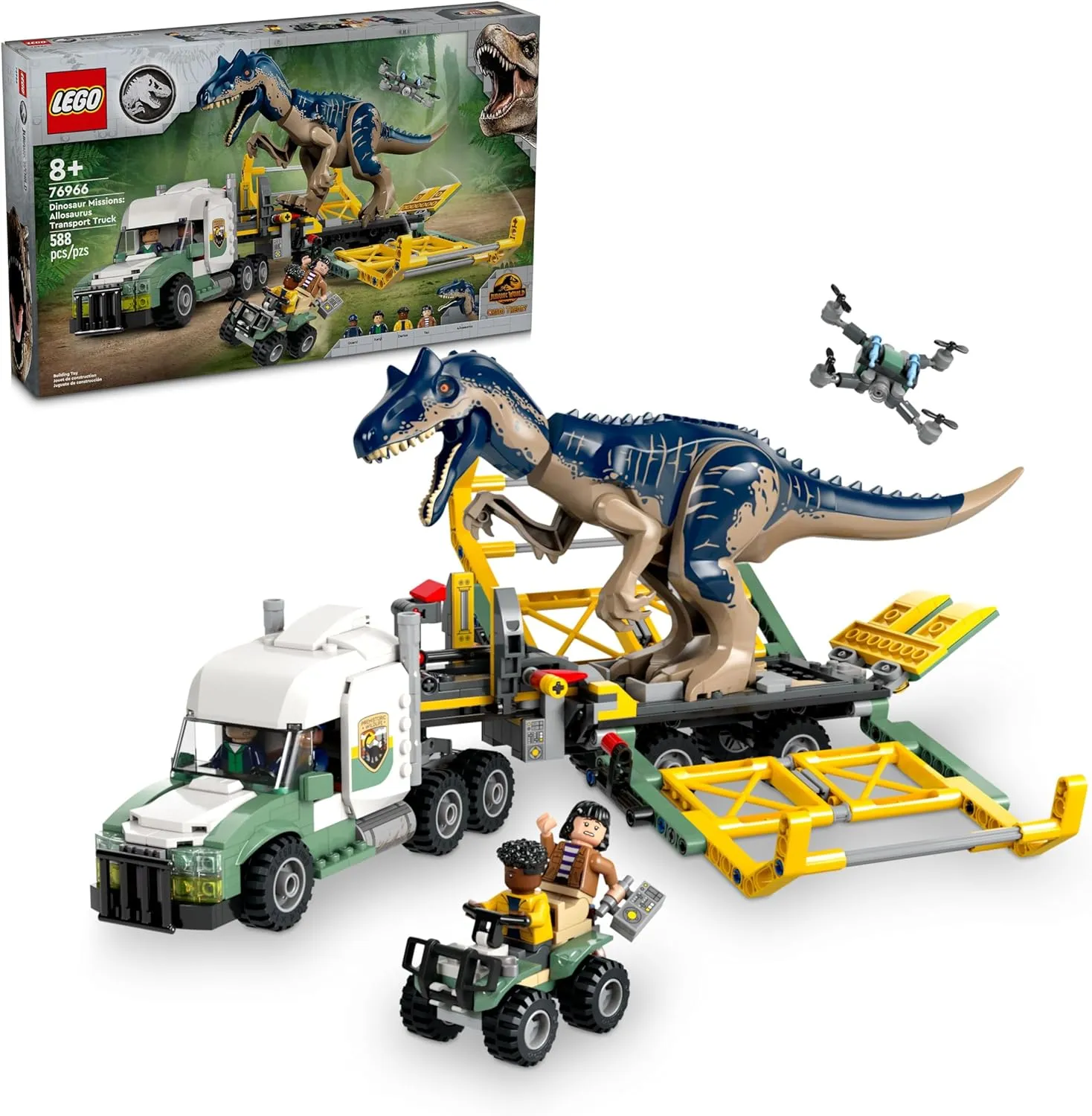 Lego 76966 - Jurassic World Dinosaur Mission: Allosaurs Transport Truck Ghoulish Displays