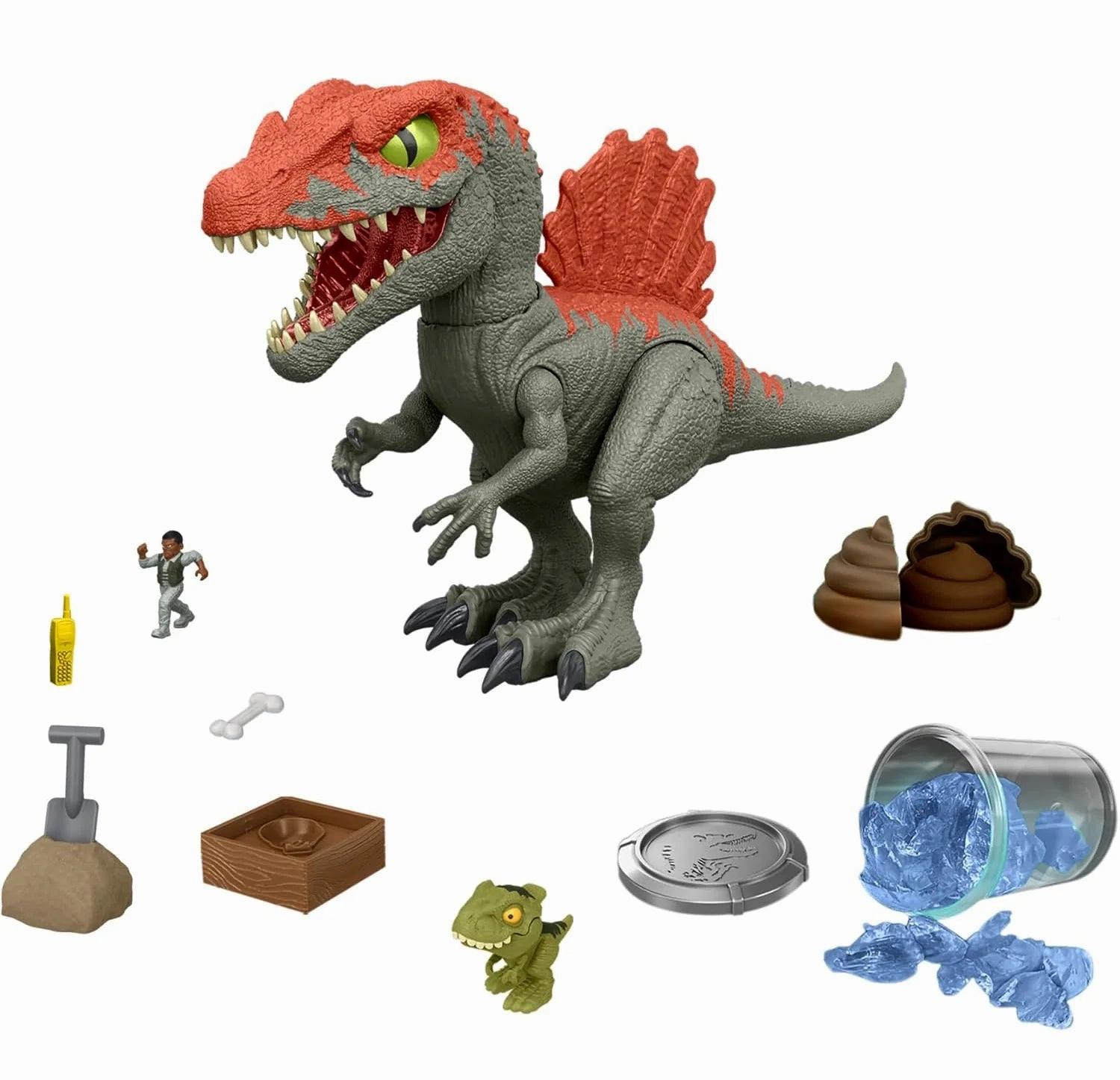 Collectible Statue Jurassic World Crushivores Spinosaurus Cage Crasher Dinosaur