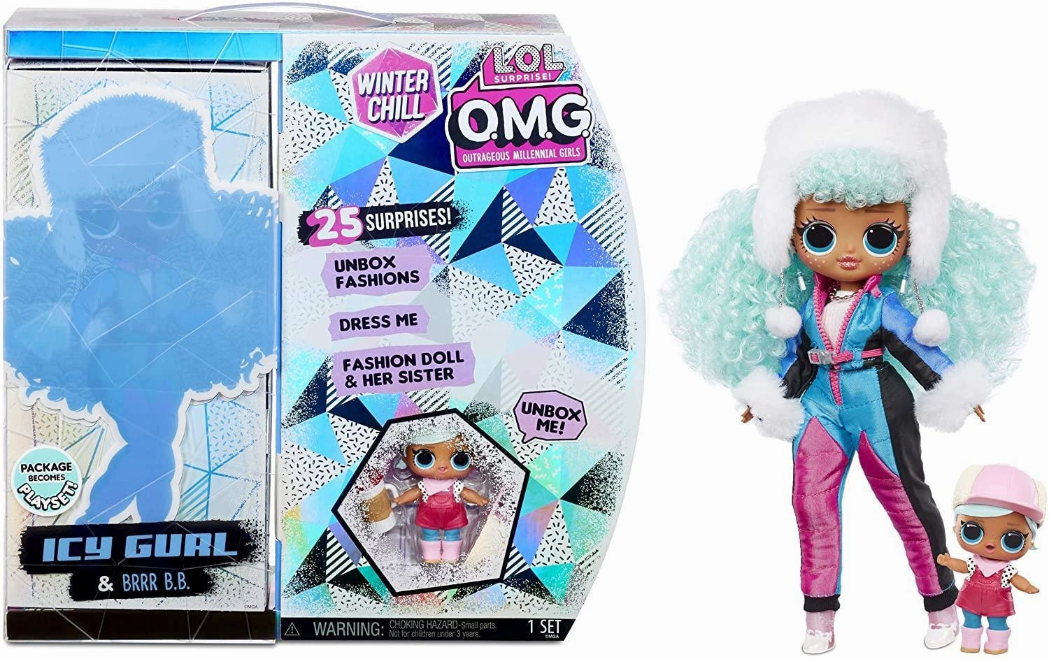 LOL Surprise OMG Winter Chill ICY Gurl Fashion Doll and Brrr BB Doll Worldwide Delivery Anime Hero