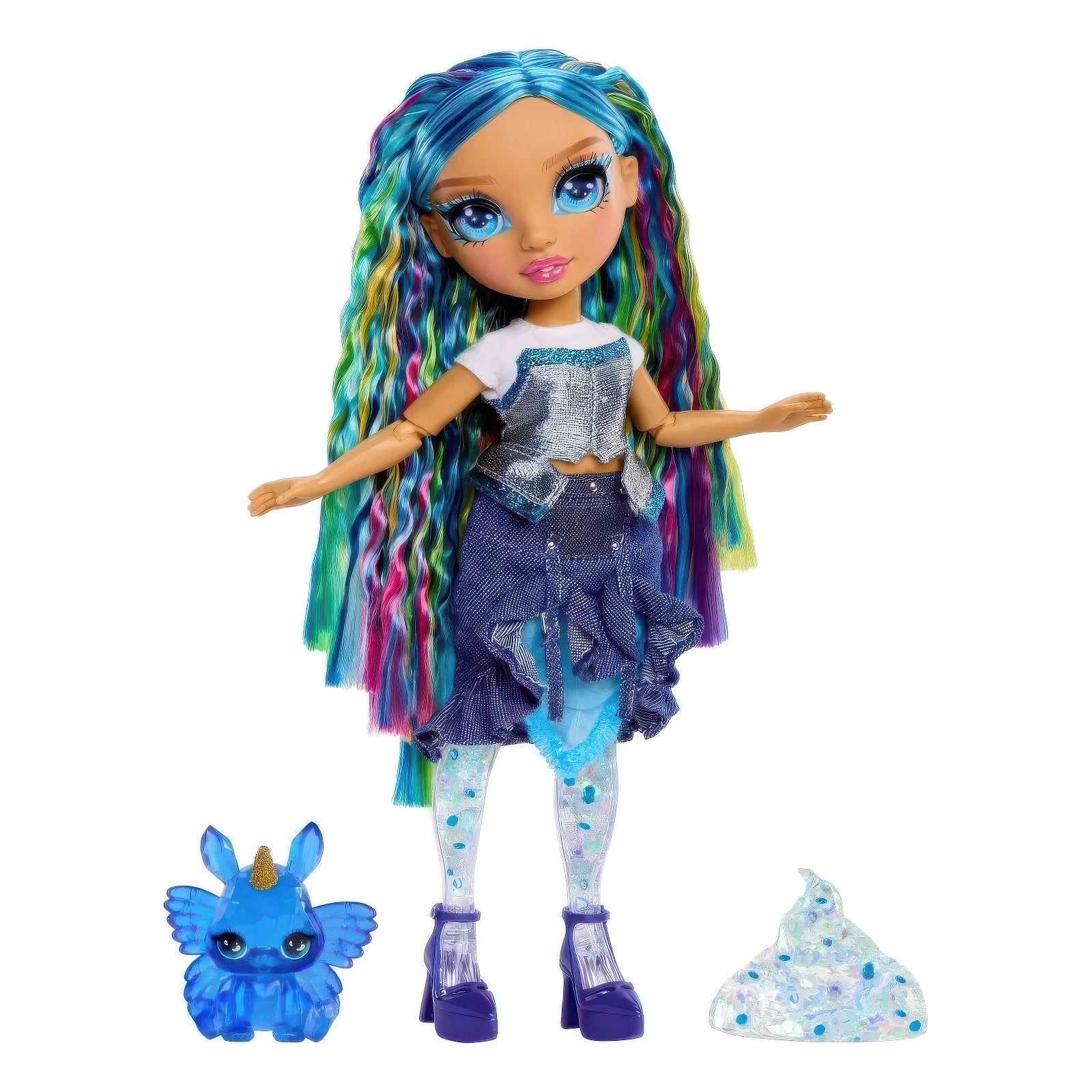 Gaming Statue Rainbow High Rainbow Shimmers Slime Fashion Doll Skyler