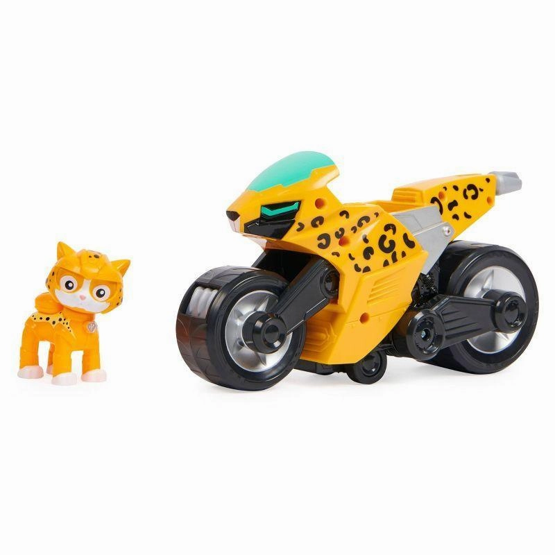 Small Curio Statuette Artist PAW Patrol Cat Pack Wild's Transforming Toy Motorcycle