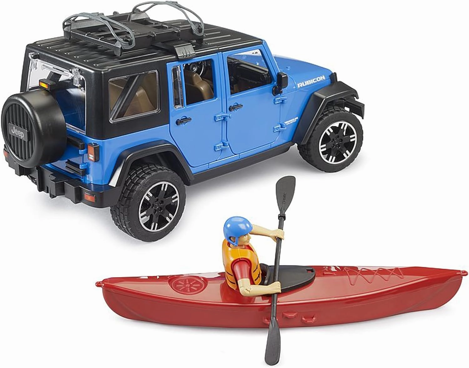 Mystical Accents Scary Crafts Jeep Wrangler Rubicon Unlimited with Kayak and Kayaker