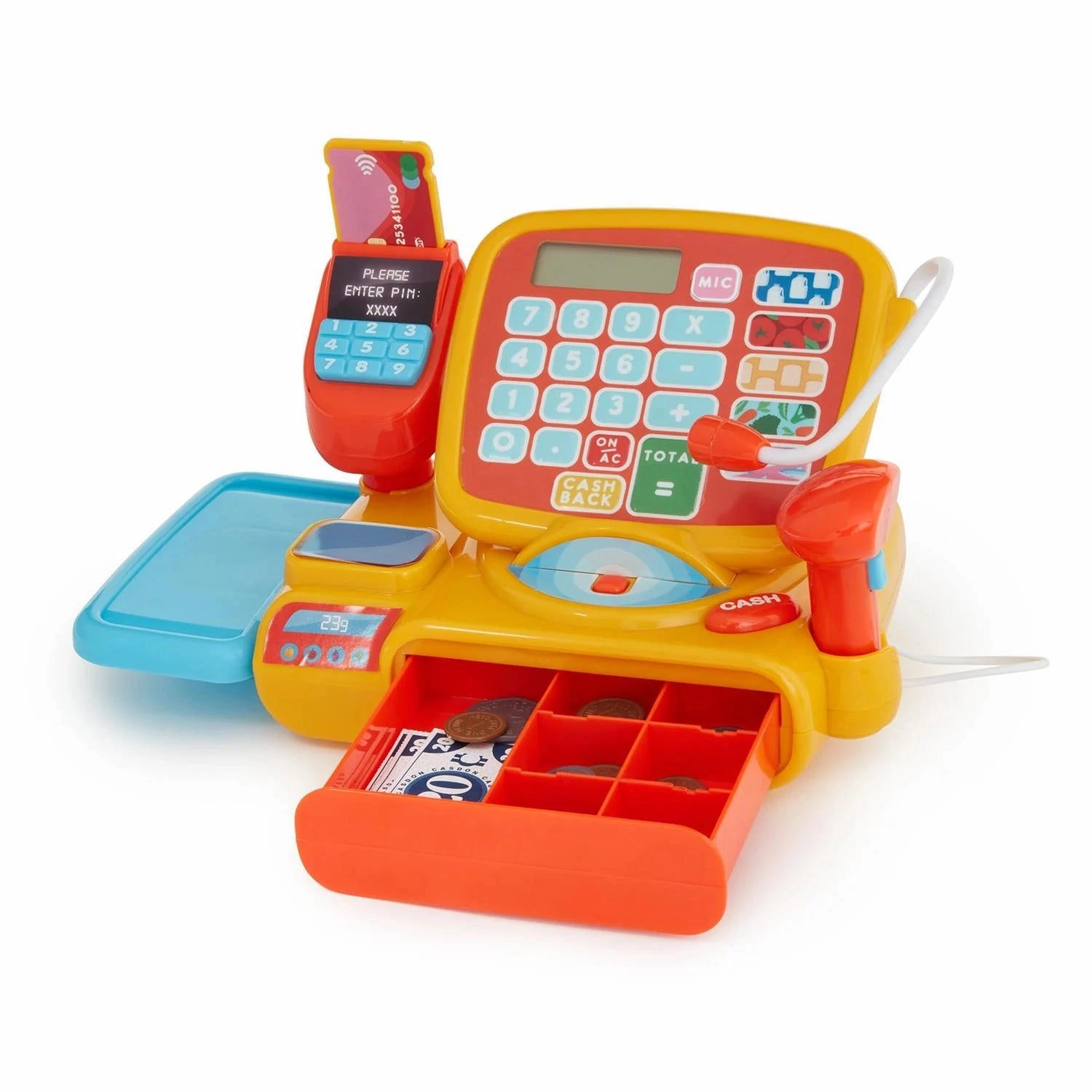 Casdon Cash Register Pretend Play Toy Playful Lights