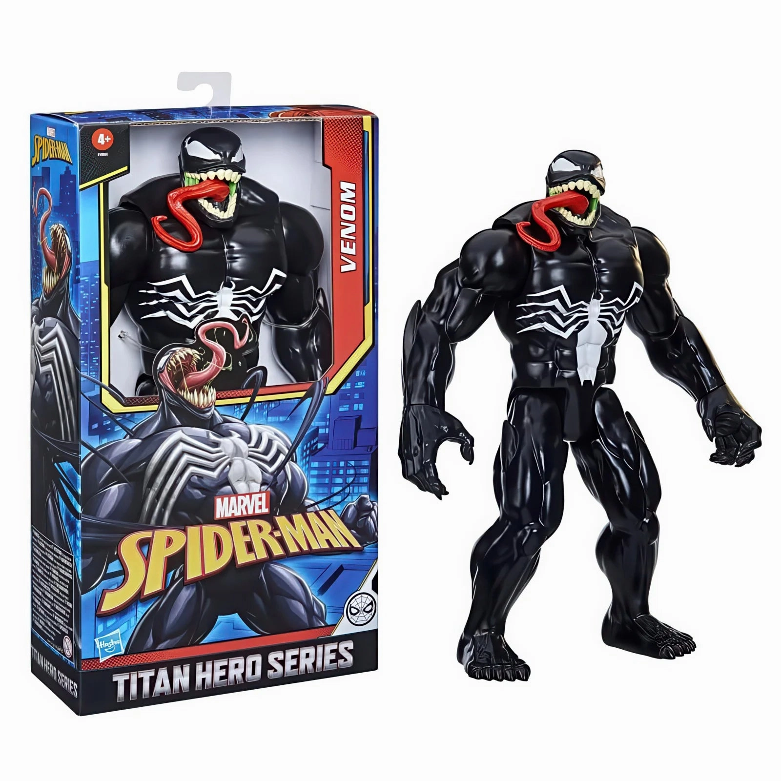 Spiderman Titan Deluxe  Spider-Man Venom Figure flexible rubber Tiny Portrait
