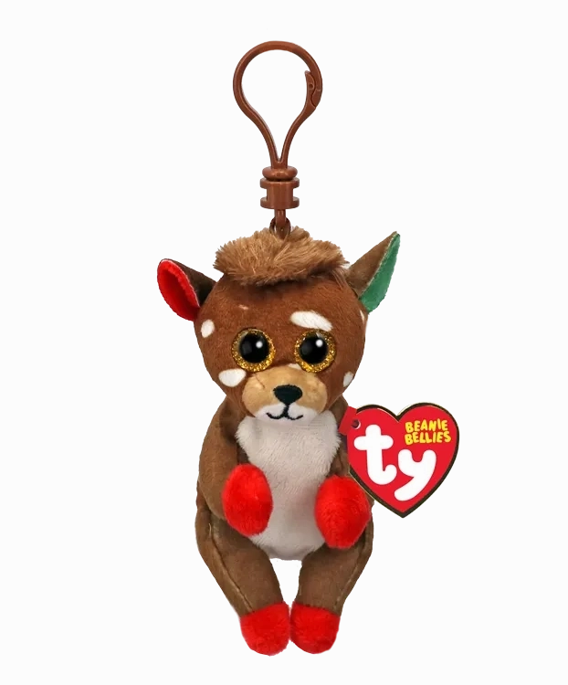 Emotional Connection Ty Beanie Boo's Clip Christmas Juno Reindeer 7cm
