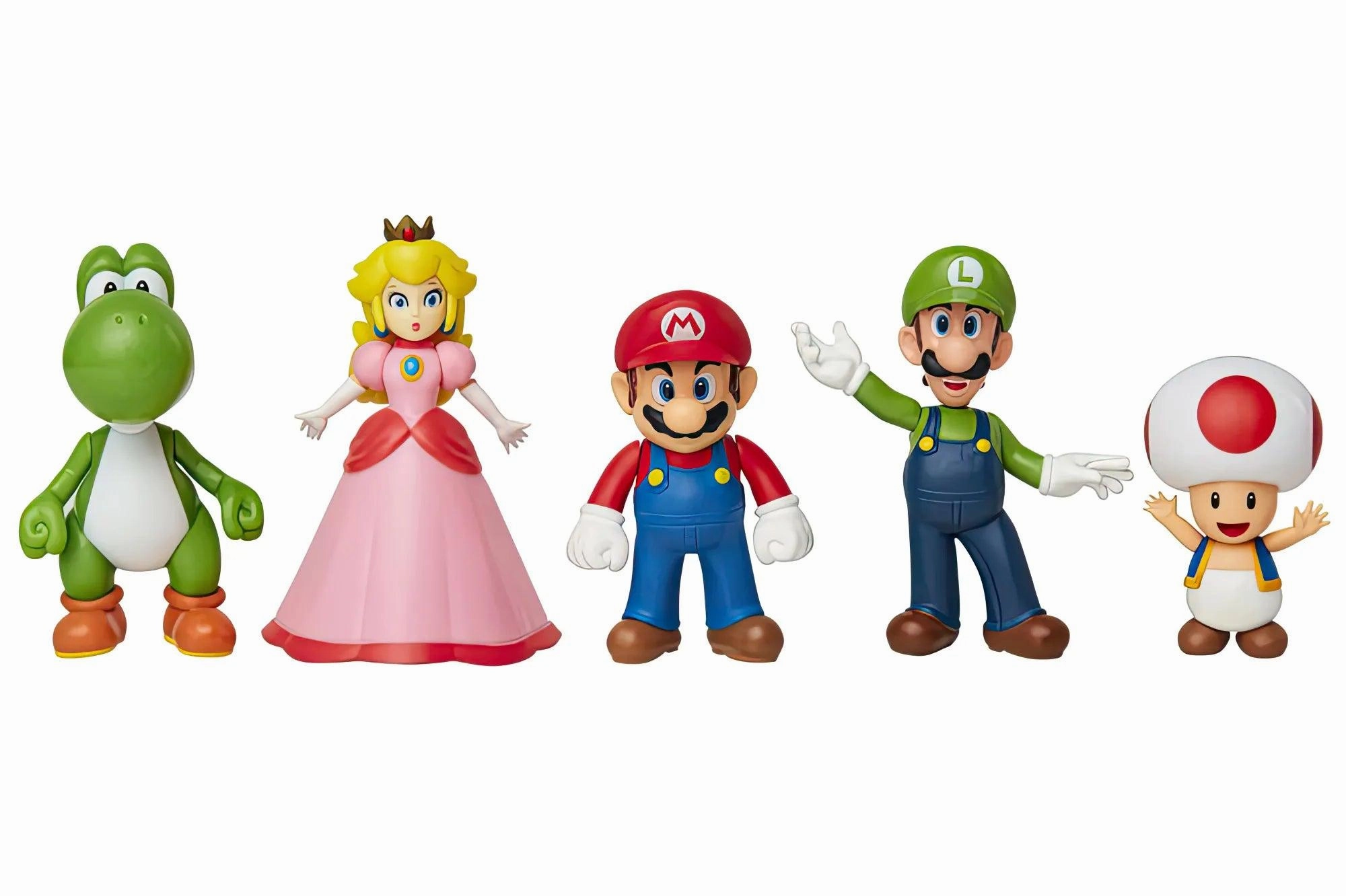 Nintendo Super Mario 6 cm Figure 5 Pack Mario & Friends Garden Ornament