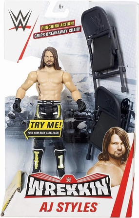 Mini Hamper Demeanor Craftsperson WWE GGP08 Wrekkin AJ Styles Action Figure with Accessories, 6 Inch